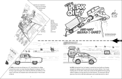 Coloring book showing reverse bent over