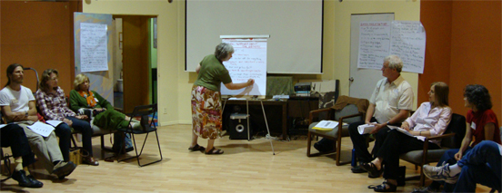 Debbie Mytels recording "cultural messages."